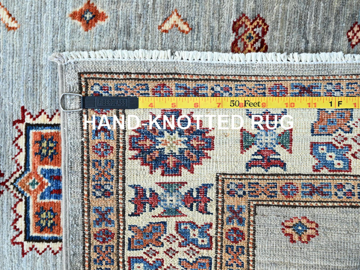 2'11" x 22'7" New Hand Knotted Grey Wool Runner Oriental Rug - MOA102126