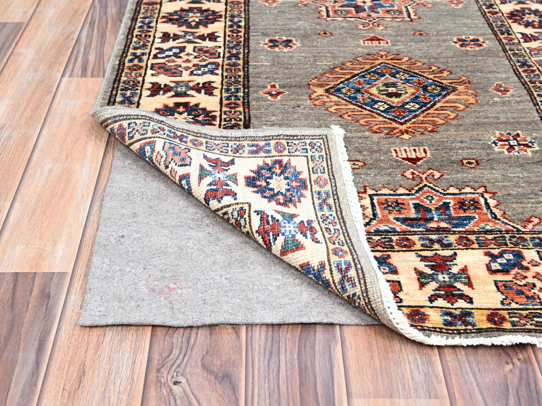 2'8" x 15'5" New Hand Knotted Grey Wool Runner Oriental Rug - MOA102127