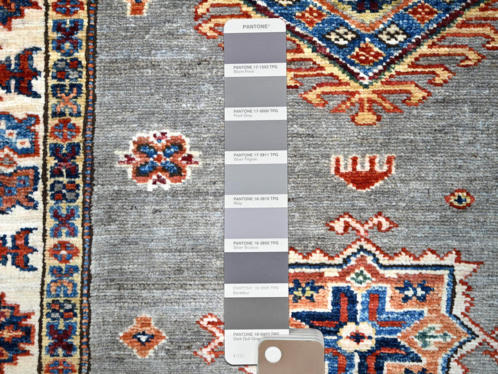 2'8" x 15'5" New Hand Knotted Grey Wool Runner Oriental Rug - MOA102127