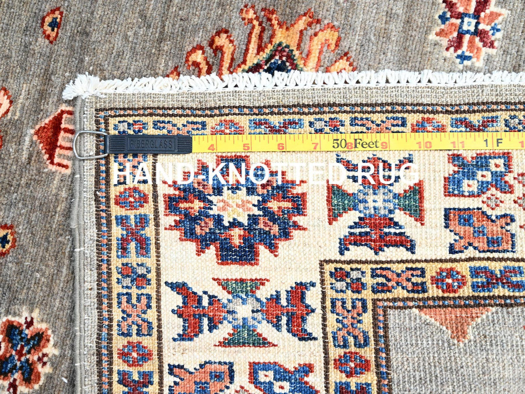 2'8" x 15'5" New Hand Knotted Grey Wool Runner Oriental Rug - MOA102127