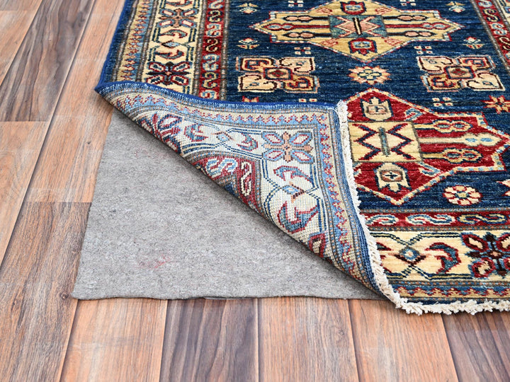 2'8" x 11'9" New Hand Knotted Blue Wool Runner Oriental Rug - MOA102133