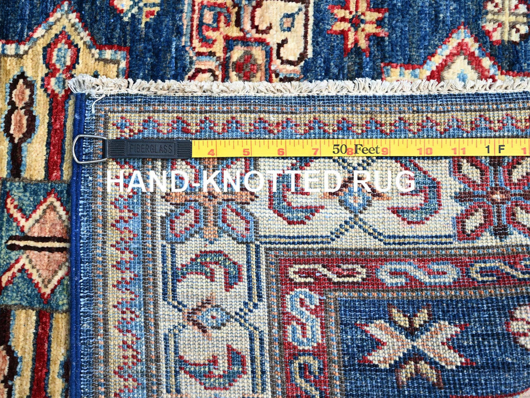 2'8" x 11'9" New Hand Knotted Blue Wool Runner Oriental Rug - MOA102133