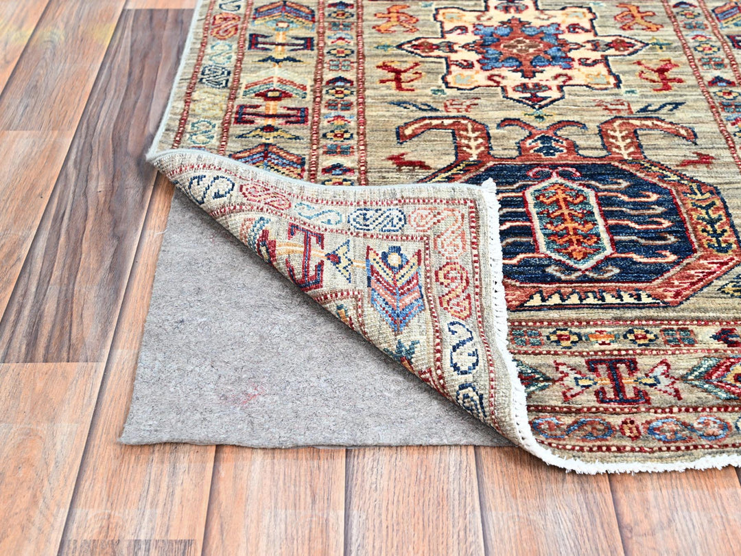 2'9" x 11'7" New Hand Knotted Grey Wool Runner Oriental Rug - MOA102135