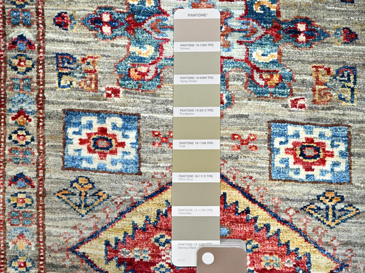 2'9" x 11'7" New Hand Knotted Grey Wool Runner Oriental Rug - MOA102135