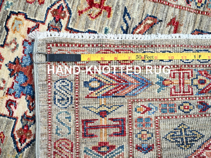 2'9" x 11'7" New Hand Knotted Grey Wool Runner Oriental Rug - MOA102135