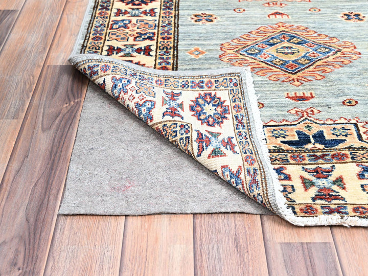 2'9" x 15'5" New Hand Knotted Grey Wool Runner Oriental Rug - MOA102190