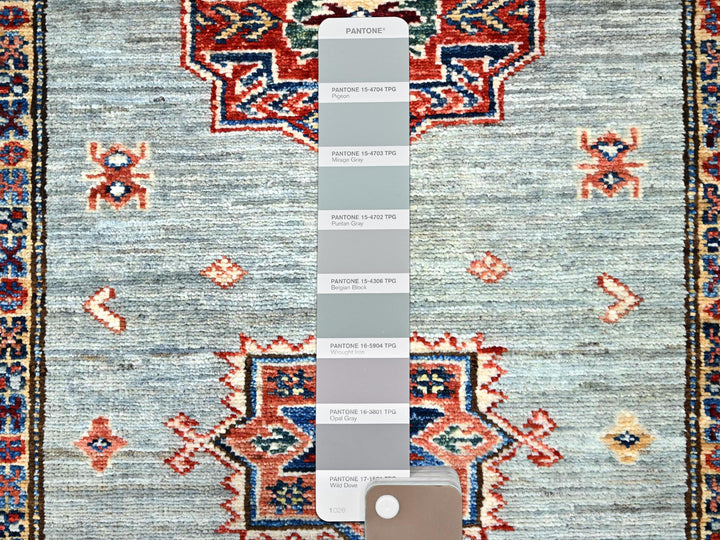 2'9" x 15'5" New Hand Knotted Grey Wool Runner Oriental Rug - MOA102190