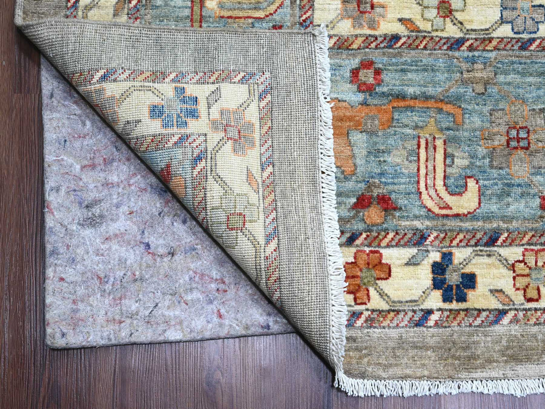 11'7" x 15'8" New Hand Knotted Grey Wool Rectangle Oriental Rug - MOA10220002