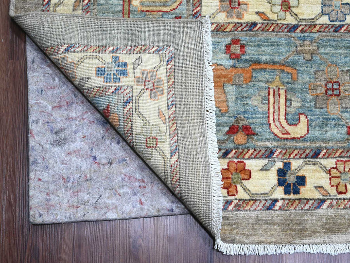 11'7" x 15'8" New Hand Knotted Grey Wool Rectangle Oriental Rug - MOA10220002