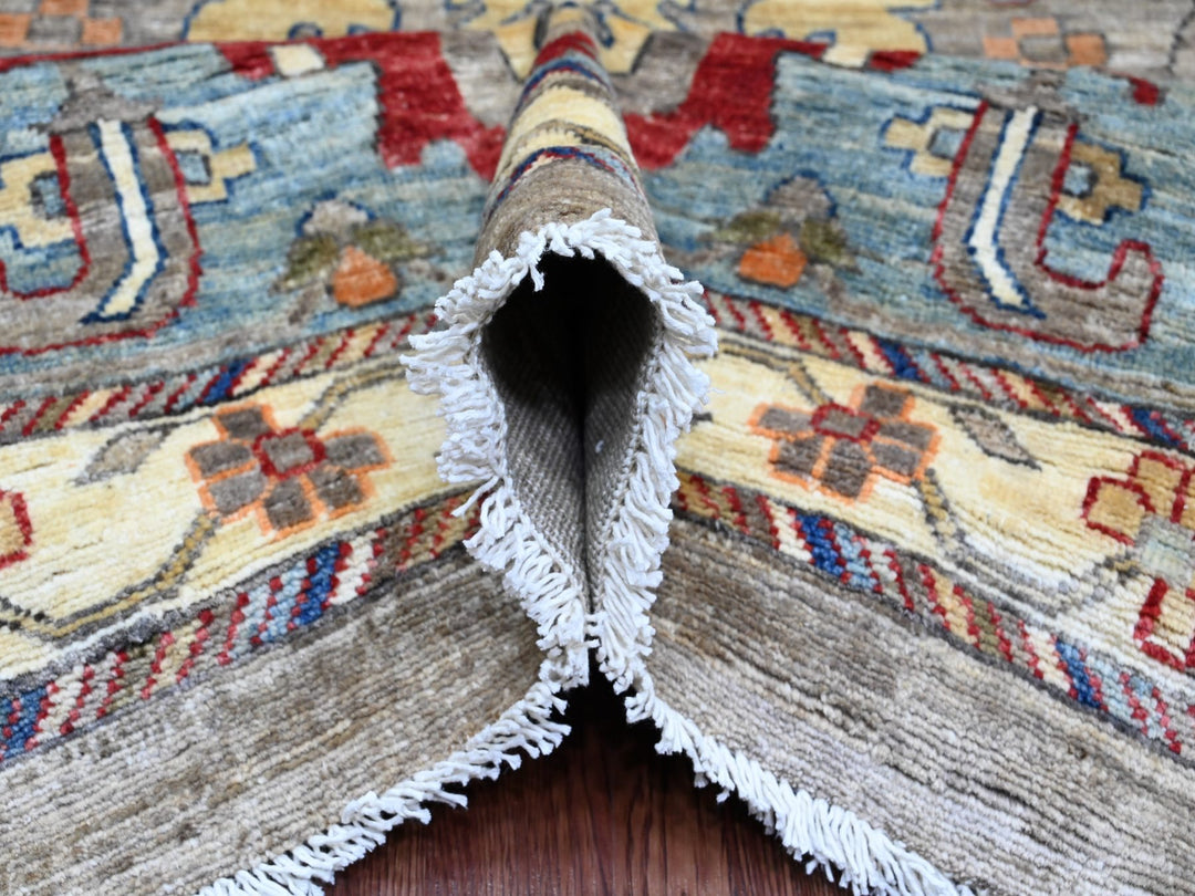 11'7" x 15'8" New Hand Knotted Grey Wool Rectangle Oriental Rug - MOA10220002