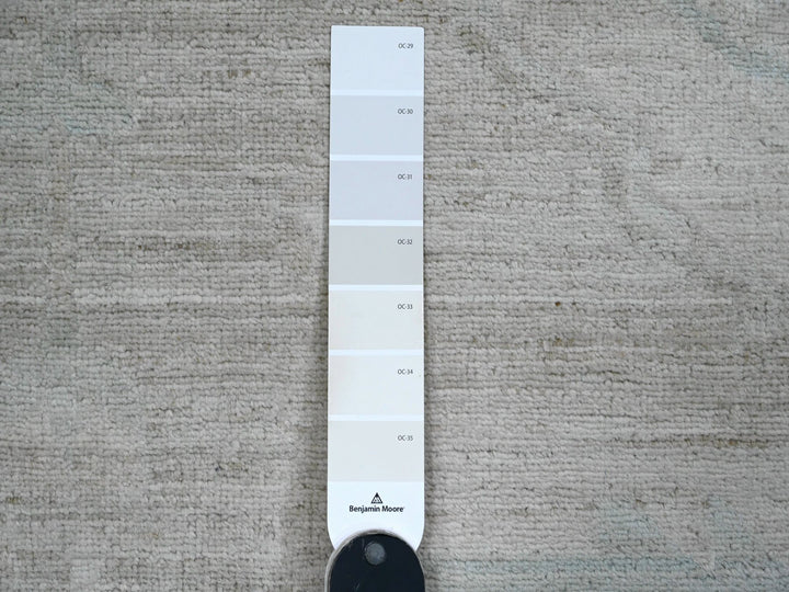 11'5" x 15'9" New Hand Knotted Ivory Wool Rectangle Oriental Rug - MOA10220155