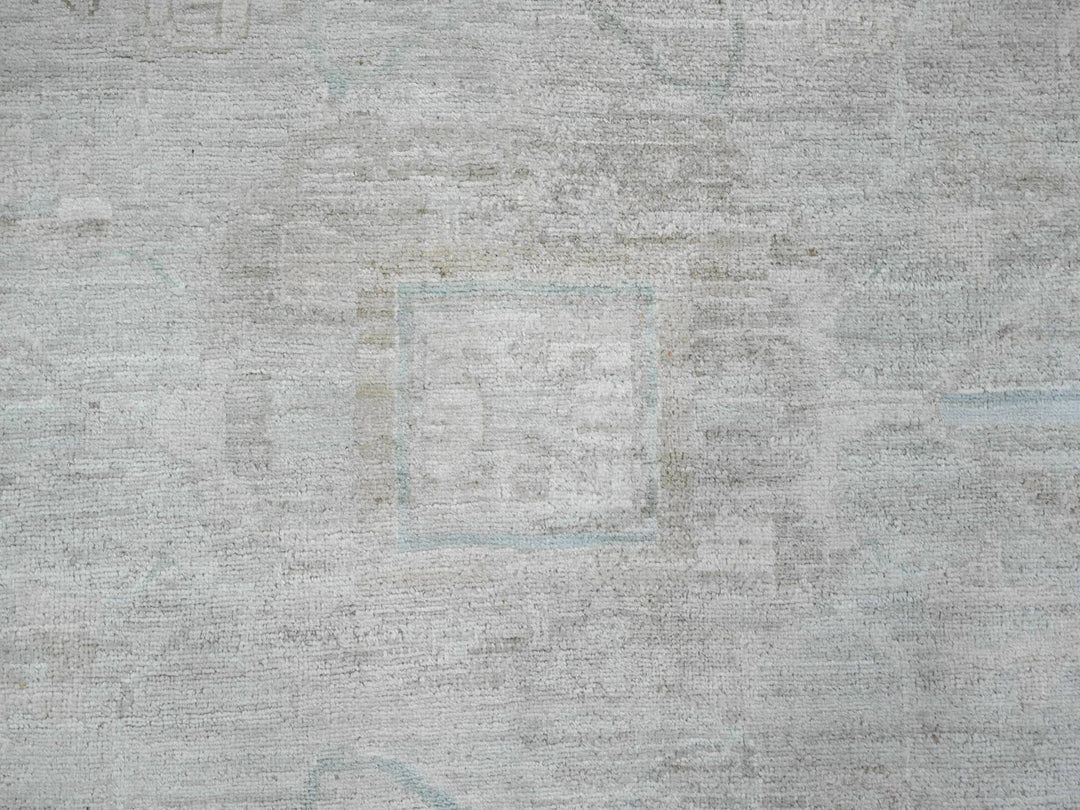 11'5" x 15'9" New Hand Knotted Ivory Wool Rectangle Oriental Rug - MOA10220155