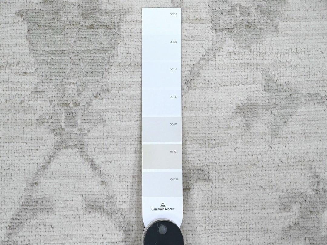 11'7" x 14'10" New Hand Knotted Ivory Wool Rectangle Oriental Rug - MOA10220179