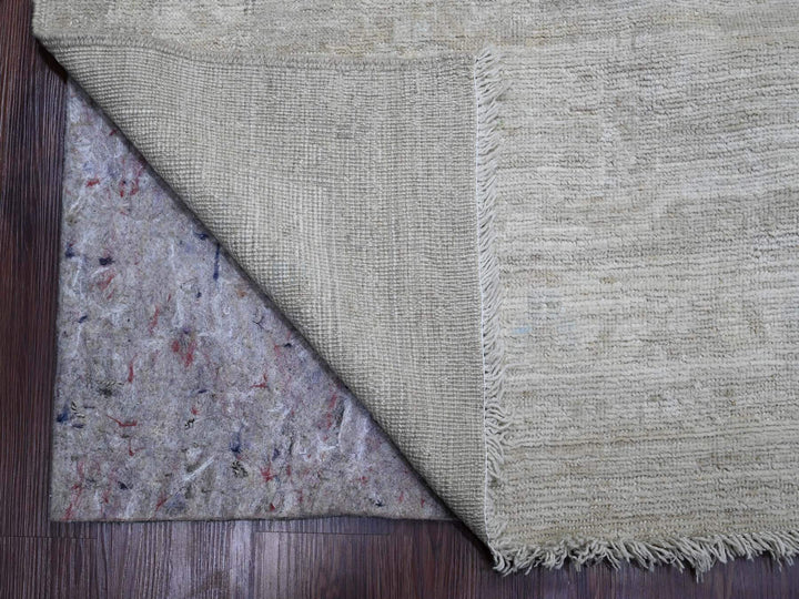 14'0" x 19'6" New Hand Knotted Grey Wool Rectangle Oriental Rug - MOA10220183