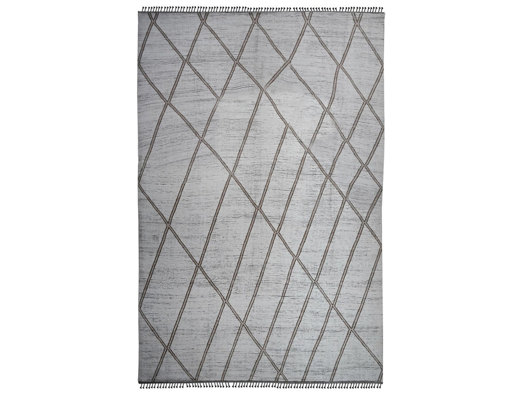 15'9" x 23'5" New Hand Knotted Ivory Wool Rectangle Oriental Rug - MOA10220232