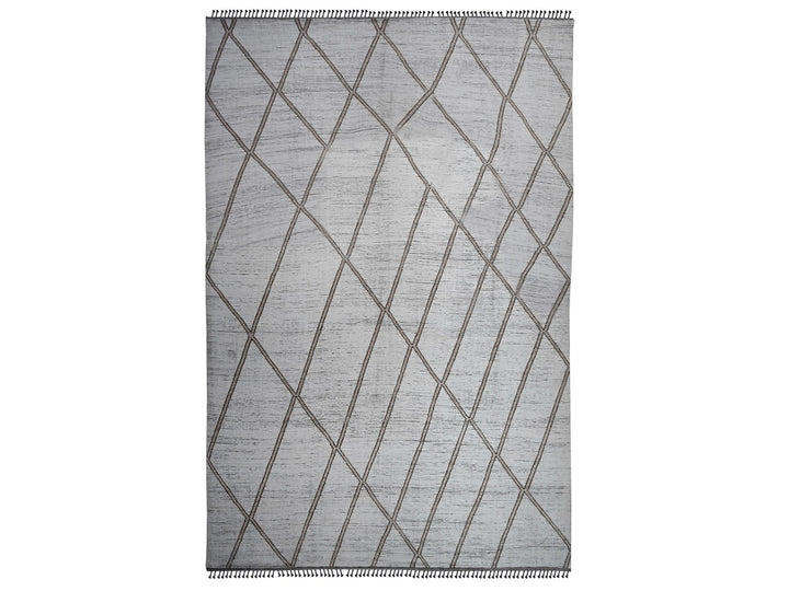 15'9" x 23'5" New Hand Knotted Ivory Wool Rectangle Oriental Rug - MOA10220232