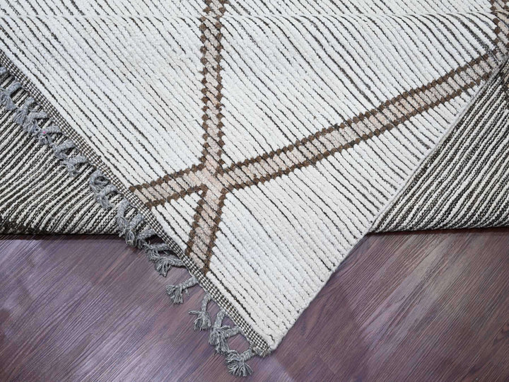 15'9" x 23'5" New Hand Knotted Ivory Wool Rectangle Oriental Rug - MOA10220232