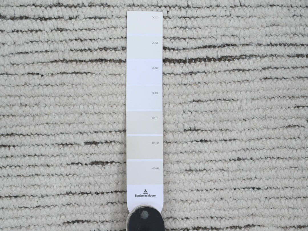 15'9" x 23'5" New Hand Knotted Ivory Wool Rectangle Oriental Rug - MOA10220232