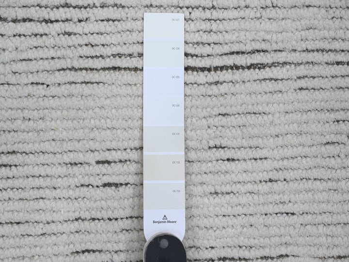 15'9" x 23'5" New Hand Knotted Ivory Wool Rectangle Oriental Rug - MOA10220232