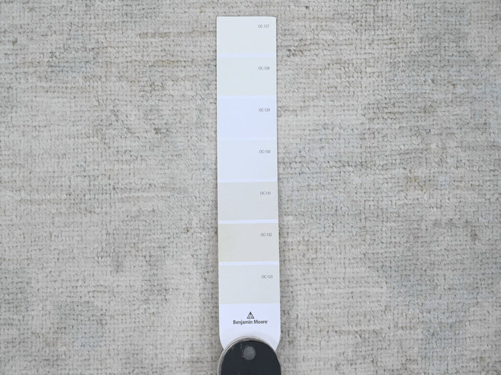 12'0" x 15'1" New Hand Knotted Ivory Wool Rectangle Oriental Rug - MOA10220365