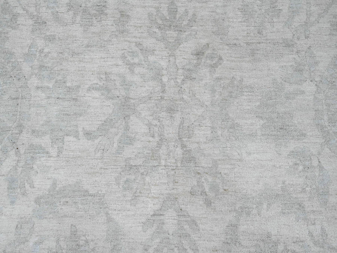 12'0" x 15'1" New Hand Knotted Ivory Wool Rectangle Oriental Rug - MOA10220365