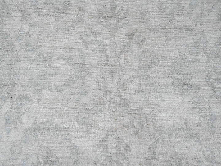 12'0" x 15'1" New Hand Knotted Ivory Wool Rectangle Oriental Rug - MOA10220365