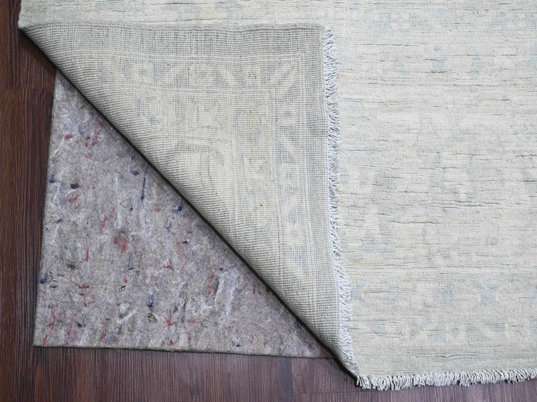 11'10" x 15'3" New Hand Knotted Grey Wool Rectangle Oriental Rug - MOA10220366