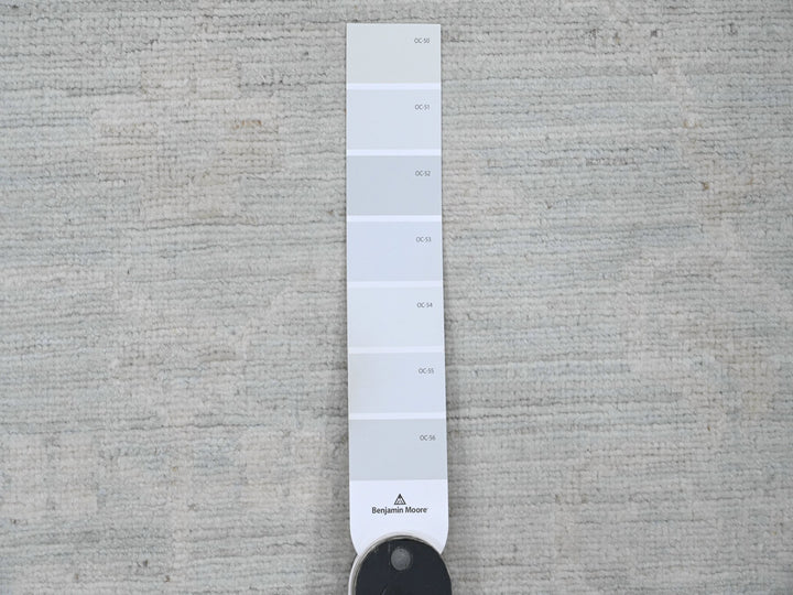 11'10" x 15'3" New Hand Knotted Grey Wool Rectangle Oriental Rug - MOA10220366