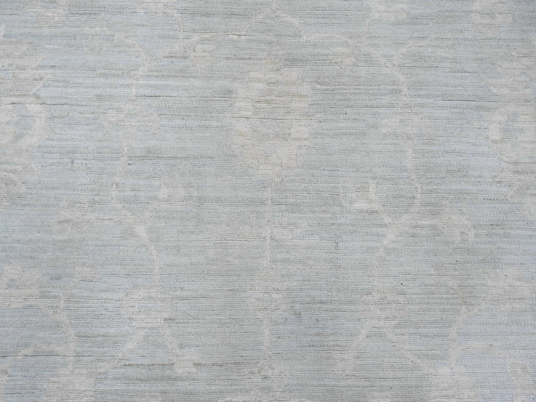 11'10" x 15'3" New Hand Knotted Grey Wool Rectangle Oriental Rug - MOA10220366