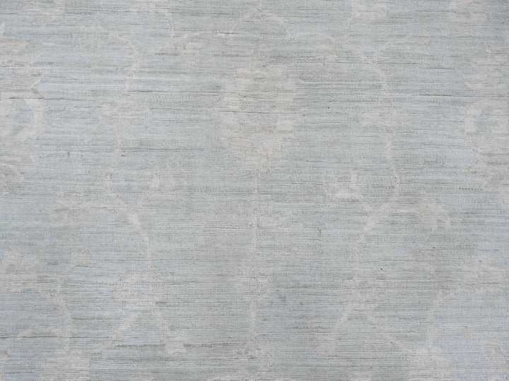 11'10" x 15'3" New Hand Knotted Grey Wool Rectangle Oriental Rug - MOA10220366