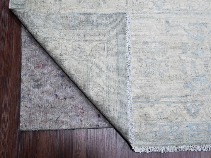 12'0" x 15'4" New Hand Knotted Grey Wool Rectangle Oriental Rug - MOA10220405