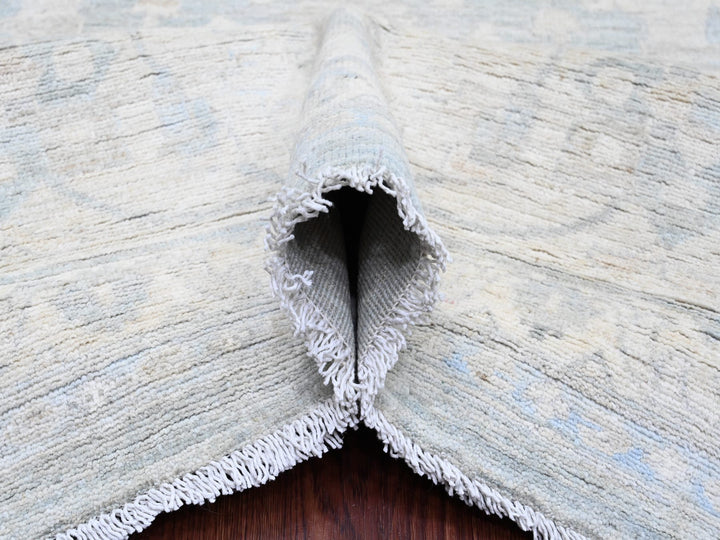 12'0" x 15'4" New Hand Knotted Grey Wool Rectangle Oriental Rug - MOA10220405