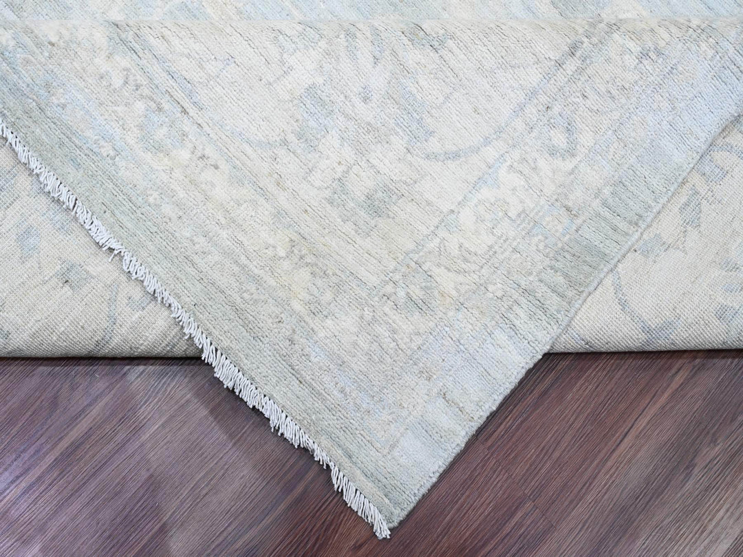 12'0" x 15'4" New Hand Knotted Grey Wool Rectangle Oriental Rug - MOA10220405