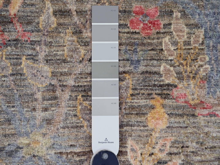 12'0" x 15'5" New Hand Knotted Grey Wool Rectangle Oriental Rug - MOA10220557