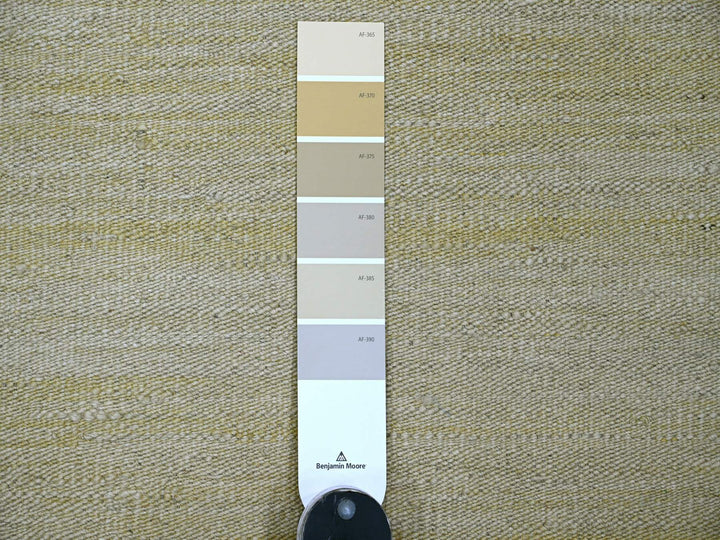 8'9" x 12'4" New Hand Woven Beige Wool Rectangle Oriental Rug - MOA10220947