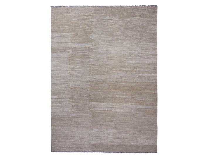 8'11" x 12'1" New Hand Woven Brown Wool Rectangle Oriental Rug - MOA10220948