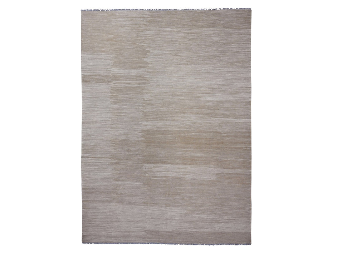 8'11" x 12'1" New Hand Woven Brown Wool Rectangle Oriental Rug - MOA10220948