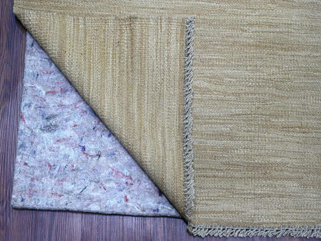 8'11" x 12'1" New Hand Woven Brown Wool Rectangle Oriental Rug - MOA10220948