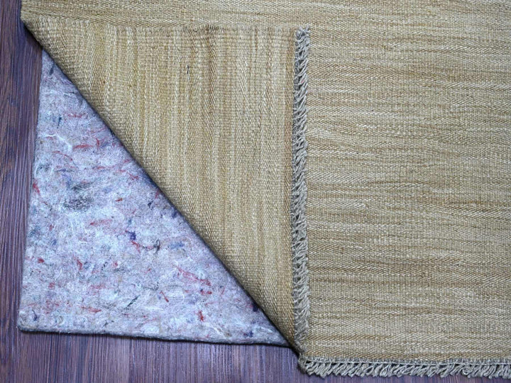 8'11" x 12'1" New Hand Woven Brown Wool Rectangle Oriental Rug - MOA10220948