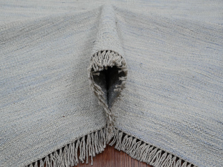 9'1" x 11'11" New Hand Woven Blue Wool Rectangle Oriental Rug - MOA10220951