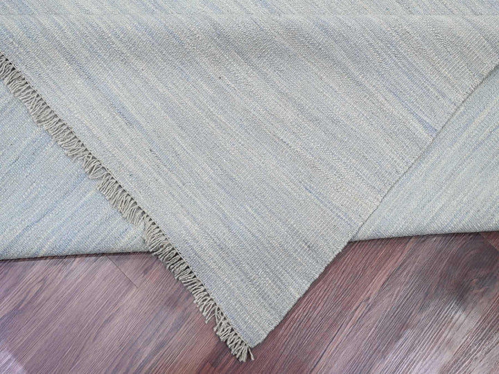 9'1" x 11'11" New Hand Woven Blue Wool Rectangle Oriental Rug - MOA10220951