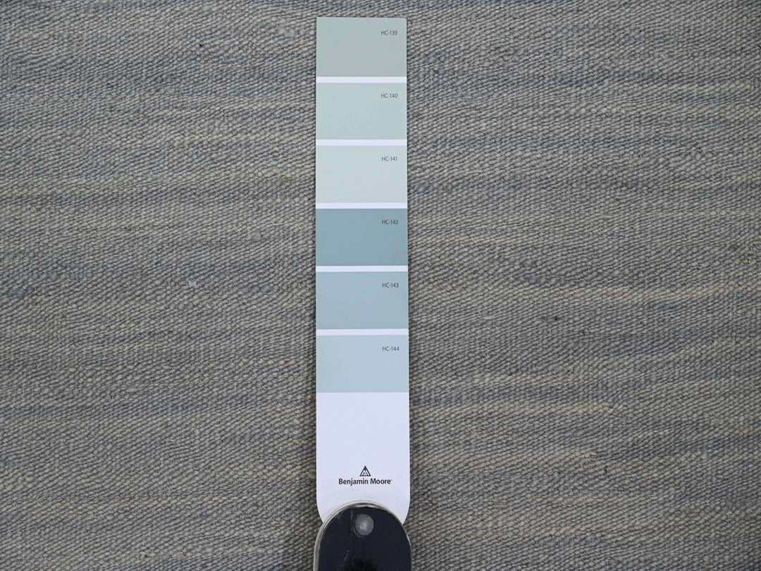 9'1" x 11'11" New Hand Woven Blue Wool Rectangle Oriental Rug - MOA10220951