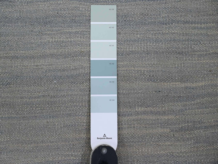 9'1" x 11'11" New Hand Woven Blue Wool Rectangle Oriental Rug - MOA10220951