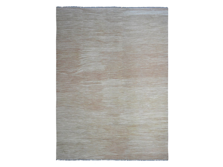 9'1" x 12'2" New Hand Woven Brown Wool Rectangle Oriental Rug - MOA10220952