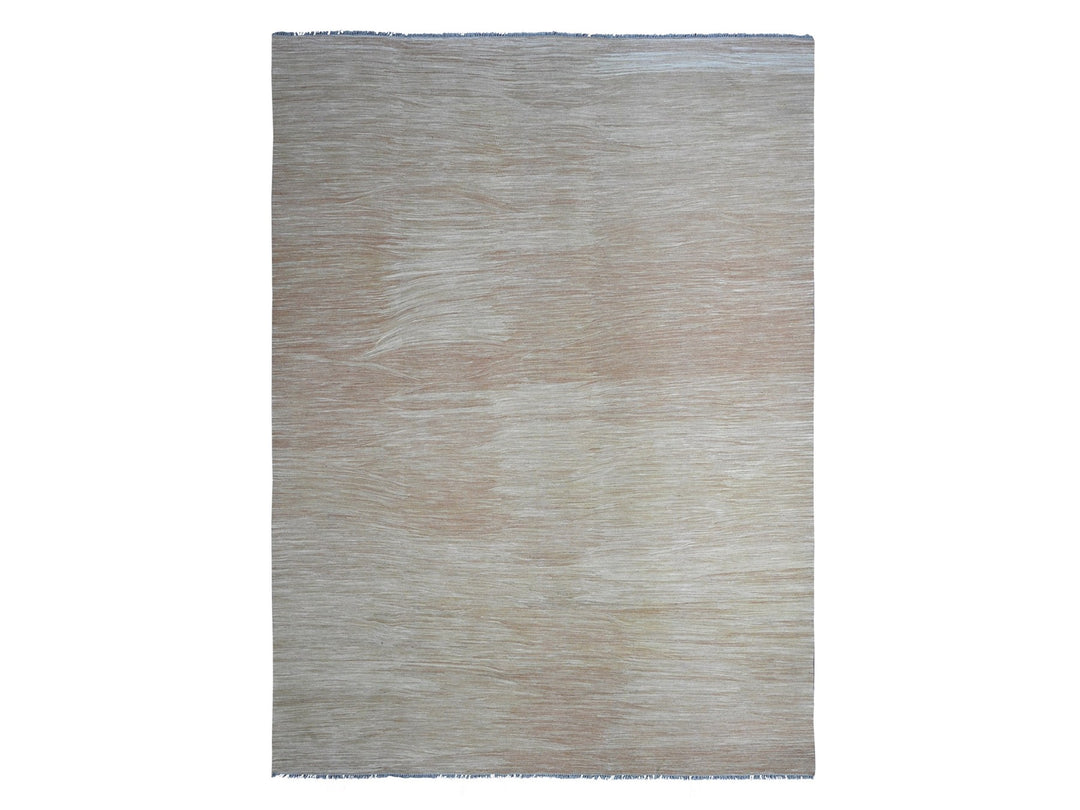 9'1" x 12'2" New Hand Woven Brown Wool Rectangle Oriental Rug - MOA10220952