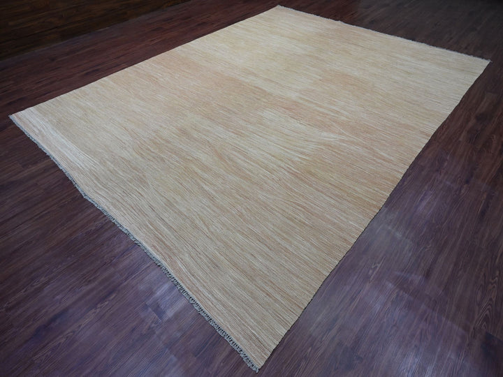 9'1" x 12'2" New Hand Woven Brown Wool Rectangle Oriental Rug - MOA10220952