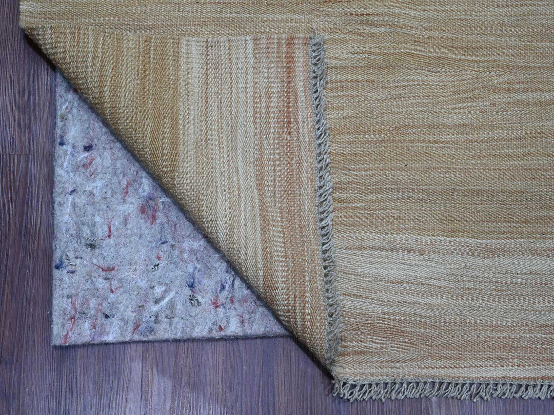 9'1" x 12'2" New Hand Woven Brown Wool Rectangle Oriental Rug - MOA10220952