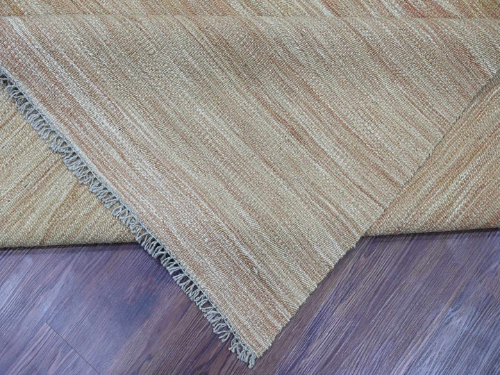 9'1" x 12'2" New Hand Woven Brown Wool Rectangle Oriental Rug - MOA10220952