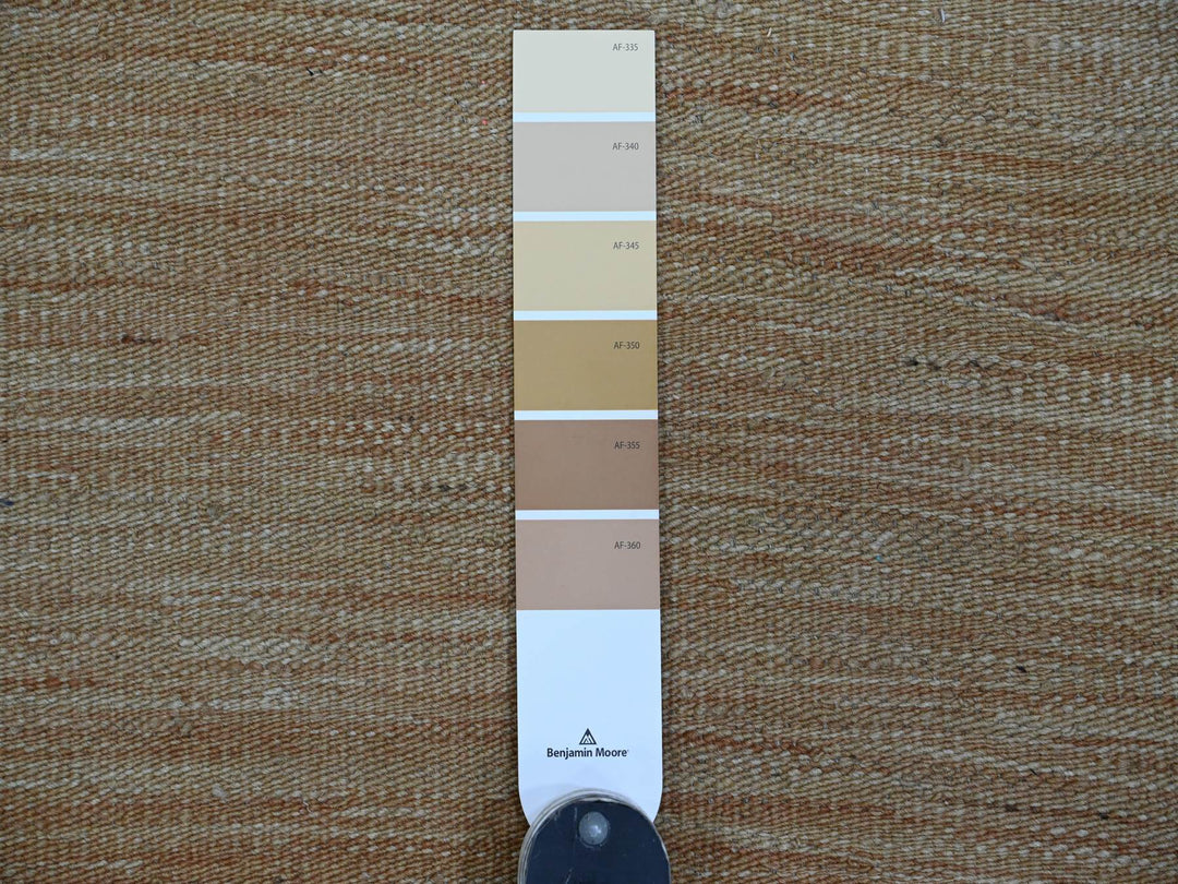 9'1" x 12'2" New Hand Woven Brown Wool Rectangle Oriental Rug - MOA10220952