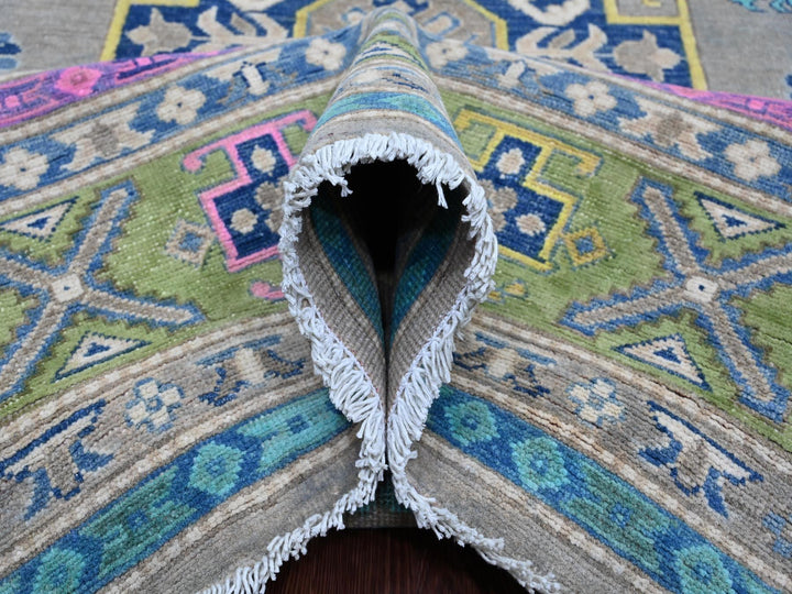 9'9" x 13'2" New Hand Knotted Grey Wool Rectangle Oriental Rug - MOA10220973